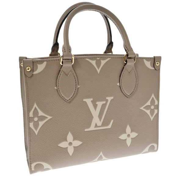 Louis Vuitton On the Go PM Monogram 2-Way Tote Bag Beige - Picture 1 of 10